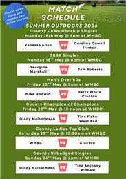 Outdoor Match Schedule - Summer